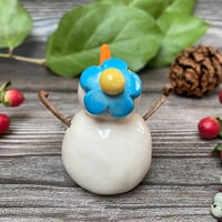 Image 5 of Handmade Ceramic Forget-Me-Not Snowpeep  