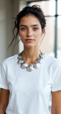 Image 6 of Collana scultura, artigianale, in pelle, modello: TORTOISE