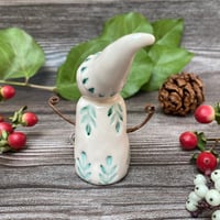 Image 5 of Handmade Ceramic Leafy Snowpeep
