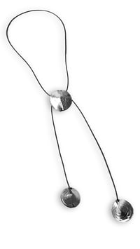 Image 3 of Collana lunga, artigianale, in pelle, modello "TORTOISE YOYO"