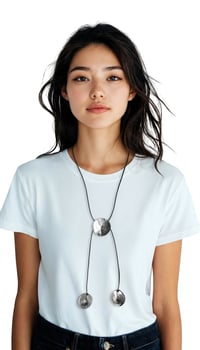 Image 7 of Collana lunga, artigianale, in pelle, modello "TORTOISE YOYO"