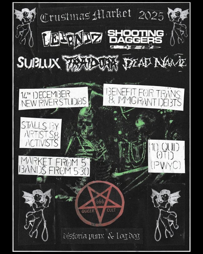 Crustmas market 2025 (LEIBNIZ + SHOOTING DAGGERS + SUBLUX + TRAIDORA + DEAD NAME)