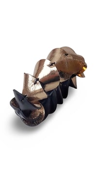 Image 12 of Bracciale scultura, artigianale, in pelle, modello: ARMADILLO