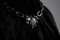 Image 3 of Dead Good spikey labradorite crystal heart with fox tooth