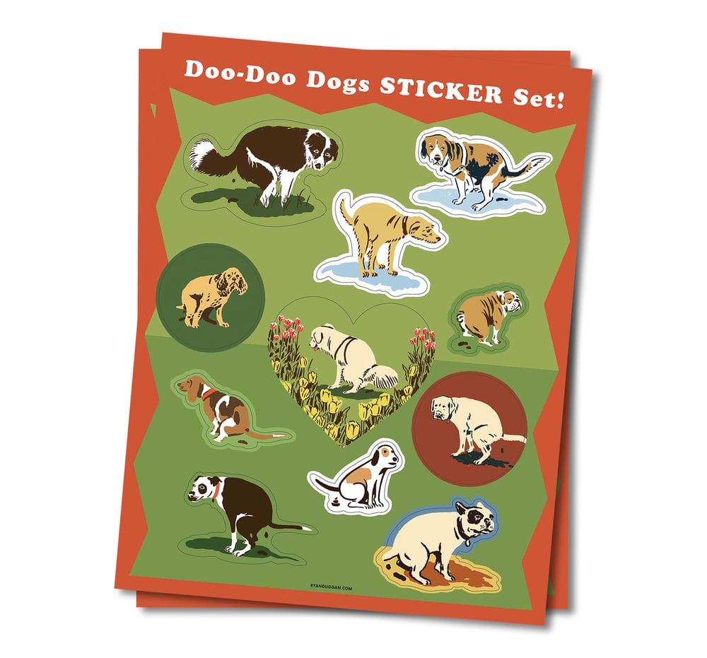 Image of Doo-Doo Dogs Sticker Sheet!