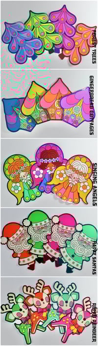 Image 3 of Set of Christmas Vinyl Stickers - 5 Designs