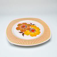 Image 2 of Plat en céramique vintage 1970 de Mondovi Italie Motif floral - Fleurs - plateau vintage