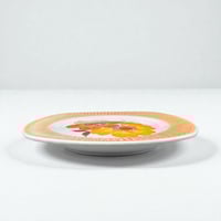 Image 3 of Plat en céramique vintage 1970 de Mondovi Italie Motif floral - Fleurs - plateau vintage