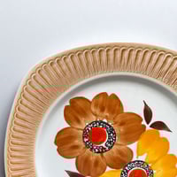 Image 6 of Plat en céramique vintage 1970 de Mondovi Italie Motif floral - Fleurs - plateau vintage