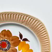 Image 7 of Plat en céramique vintage 1970 de Mondovi Italie Motif floral - Fleurs - plateau vintage