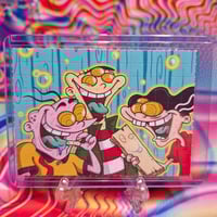 Wd, edd and eddy trading card blotter 