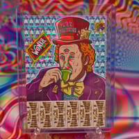 Willy wonka trading card blotter 