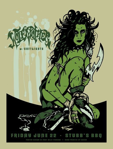 Image of Wolfmother official show poster, Austin 2007