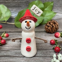 Image 5 of Handmade Ceramic JOY Snowpeep 