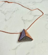 3D Triangle Rose Gold, Purple, Dark Grey 
