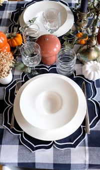 Image 3 of Set de table camélia bleu