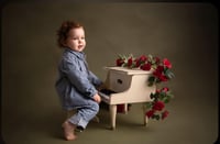   Handmade wooden props piano cream * set