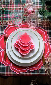 Image 2 of Set de table camélia rouge