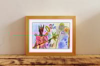 Image 2 of LOTR quote print naive doodle art for contemporary decor 