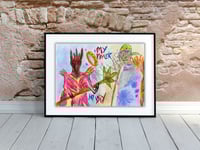 Image 6 of LOTR quote print naive doodle art for contemporary decor 