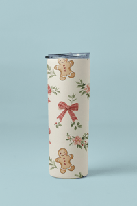 Image 2 of Gingerbread and Ribbon Christmas 20oz Tumbler 