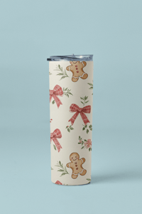 Image 4 of Gingerbread and Ribbon Christmas 20oz Tumbler 