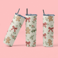 Image 5 of Gingerbread and Ribbon Christmas 20oz Tumbler 