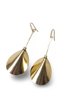 Image 5 of Orecchini pendente, in pelle e ottone, modello: ARMADILLO SIMPLE PENDANTS