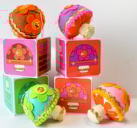 Image 1 of MORE COMING SOON! Handmade Groovy Felt Christmas Magical Toadstool Ornaments