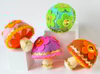 Image 4 of MORE COMING SOON! Handmade Groovy Felt Christmas Magical Toadstool Ornaments