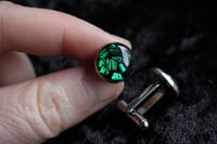 Image 5 of Copy of Dead good green beetlewing cufflinks