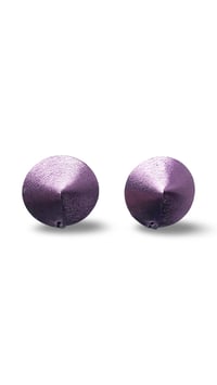 Image 9 of Orecchini a lobo, in pelle e acciaio, modello: TORTOISE STUDS