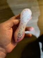 Pink Hearts Freezable Glitter Glass Pipe