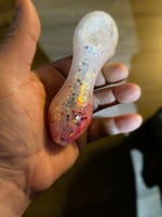 Pink Hearts Freezable Glitter Glass Pipe