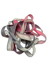 Image 3 of 1PC. COSMIC BURST 42" Hand Dyed Finished Edge Silk Wrist Wrap Bracelet/Jewelry/Craft Ribbons