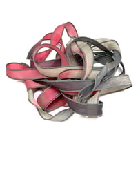 Image 4 of 1PC. COSMIC BURST 42" Hand Dyed Finished Edge Silk Wrist Wrap Bracelet/Jewelry/Craft Ribbons