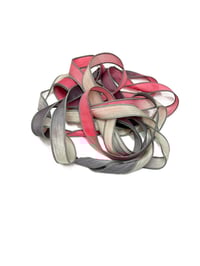 Image 5 of 1PC. COSMIC BURST 42" Hand Dyed Finished Edge Silk Wrist Wrap Bracelet/Jewelry/Craft Ribbons