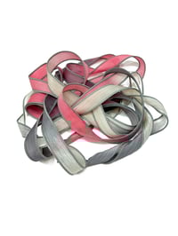 Image 1 of 1PC. COSMIC BURST 42" Hand Dyed Finished Edge Silk Wrist Wrap Bracelet/Jewelry/Craft Ribbons