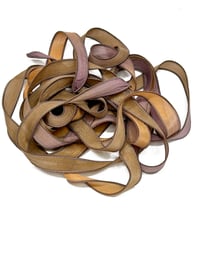 Image 2 of 1PC. BRONZE BLUSH 42" Hand Dyed Finished Edge Silk Wrist Wrap Bracelet/Jewelry/Craft Ribbons
