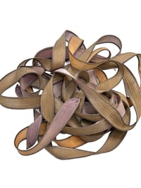 Image 3 of 1PC. BRONZE BLUSH 42" Hand Dyed Finished Edge Silk Wrist Wrap Bracelet/Jewelry/Craft Ribbons