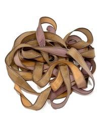 Image 4 of 1PC. BRONZE BLUSH 42" Hand Dyed Finished Edge Silk Wrist Wrap Bracelet/Jewelry/Craft Ribbons