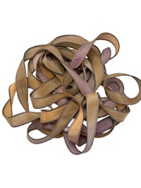 Image 5 of 1PC. BRONZE BLUSH 42" Hand Dyed Finished Edge Silk Wrist Wrap Bracelet/Jewelry/Craft Ribbons