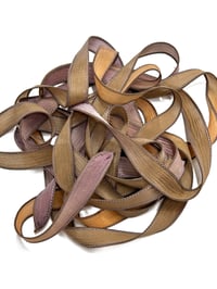 Image 6 of 1PC. BRONZE BLUSH 42" Hand Dyed Finished Edge Silk Wrist Wrap Bracelet/Jewelry/Craft Ribbons