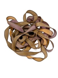 Image 1 of 1PC. BRONZE BLUSH 42" Hand Dyed Finished Edge Silk Wrist Wrap Bracelet/Jewelry/Craft Ribbons