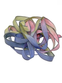 Image 2 of  1PC. JAW BREAKER 42" Hand Dyed Finished Edge Silk Wrist Wrap Bracelet/Jewelry/Craft Ribbons