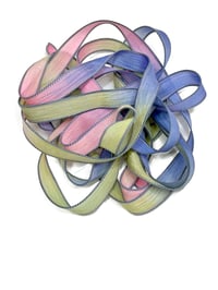 Image 8 of  1PC. JAW BREAKER 42" Hand Dyed Finished Edge Silk Wrist Wrap Bracelet/Jewelry/Craft Ribbons