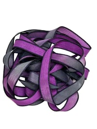 Image 4 of 1PC. STORM. 42" Hand Dyed Finished Edge Silk Wrist Wrap Bracelet/Jewelry/Craft Ribbons