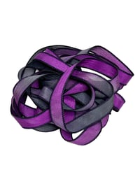Image 5 of 1PC. STORM. 42" Hand Dyed Finished Edge Silk Wrist Wrap Bracelet/Jewelry/Craft Ribbons
