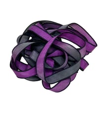 Image 3 of 1PC. STORM. 42" Hand Dyed Finished Edge Silk Wrist Wrap Bracelet/Jewelry/Craft Ribbons