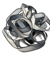 Image 1 of 1PC. ECLIPSE42" Hand Dyed Finished Edge Silk Wrist Wrap Bracelet/Jewelry/Craft Ribbons